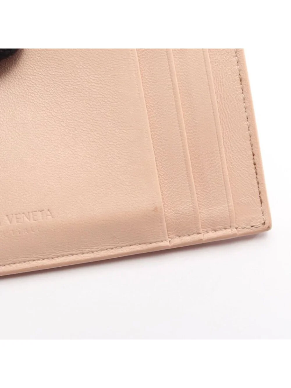 Bottega Veneta Coin Case Cassette Card Pink Leather